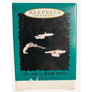 Hallmark Keepsake Ornament Ships Of Star Trek Set Of 3 Ornaments 1995